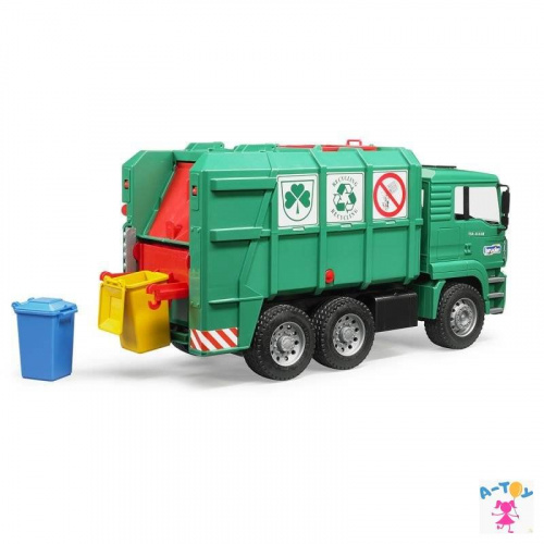 купить Мусоровоз Bruder MAN TGA (цвет зеленый)