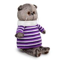 Мягкая игрушка Basik&Co Кот Басик в полосатом свитере