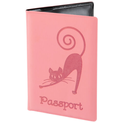 купить Обложка для паспорта, мягкий полиуретан, "Кошка", персиковая, STAFF, 237615