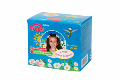 купить ARGUS baby Комплект детский от комаров 45 ночей (фумигатор + жидкость) без запаха АR-5